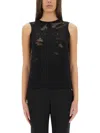 Alexander Mcqueen Women's Top A Inserts Top In Black