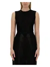 Alexander Mcqueen Women's Top Armor Stick Top In Black