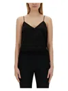 Alexander Mcqueen Alexander Mc Queen Top With Thin Straps In Black