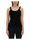 Alexander Mcqueen Alexander Mc Queen Tops With Logo In Black