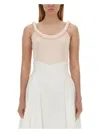 Alexander Mcqueen Tops With Logo In Pink