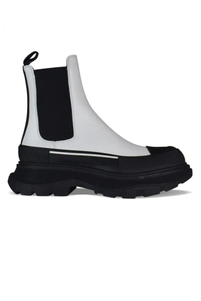 Alexander Mcqueen Ankle Boots In White