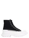 Alexander Mcqueen Tread Slick High-top Sneakers In Black