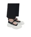 Alexander Mcqueen Leather And Rubber Lace-up Ballerinas