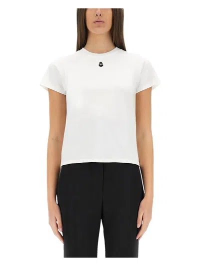 ALEXANDER MCQUEEN WOMEN'S TSHIRT WITH SKULL EMBROIDERY