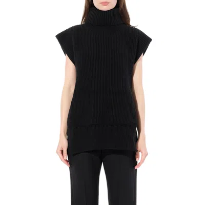 Alexander Mcqueen Women's Turtle Neck Knitwear In Black