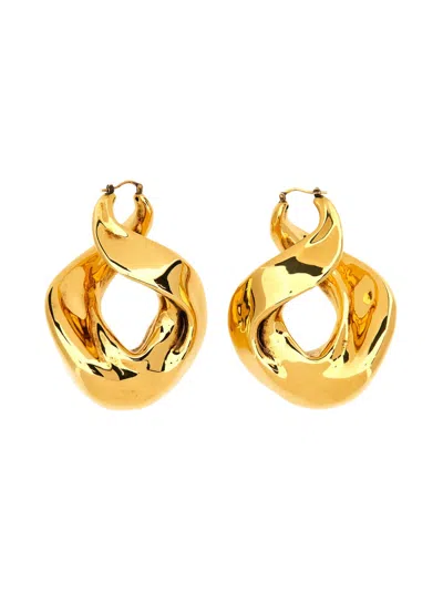 Alexander Mcqueen Women Twisted Earrings In Gold