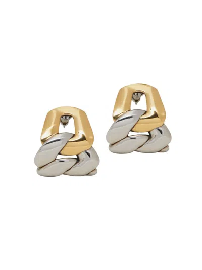 Alexander Mcqueen Women's Two-tone Chain Link Drop Earrings In Gold