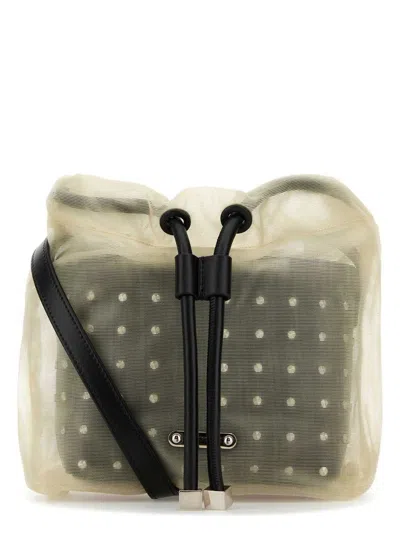 Alexander Mcqueen Women's Two-tone Leather And Tulle Nebula Crossbody Bag | 8044331vp11 Color 1000