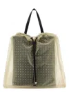 Alexander Mcqueen Women Two-tone Leather And Tulle Nebula Shopping Bag