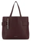 Alexander Mcqueen Tyrian Purple Leather T-bar Shopping Bag