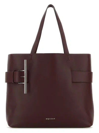 Alexander Mcqueen Women's Tyrian Leather T-bar Shopping Bag