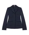 Alexander Mcqueen Wool Uniform Jacket In Blue