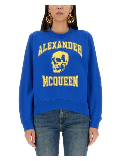 ALEXANDER MCQUEEN WOMEN'S VARSIITY SKULL SWEATSHIRT