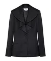 Alexander Mcqueen Structured Tailored Jacket With Statement Lapels In Black