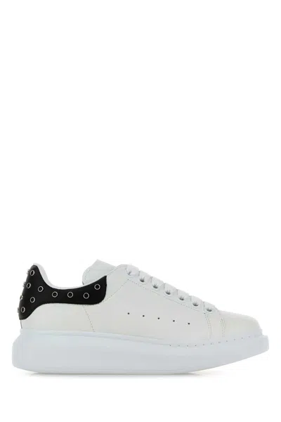Alexander Mcqueen Oversized-sole Leather Sneaker In White