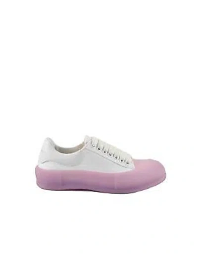 Pre-owned Alexander Mcqueen Women's White / Pink Sneakers 39 It