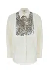 Alexander Mcqueen Women White Poplin Shirt In White