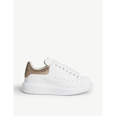 Alexander Mcqueen Womens White Women's Runway Platform Leather Trainers