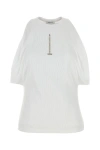 Alexander Mcqueen Ribbed Tank Top With Chain Closure In White
