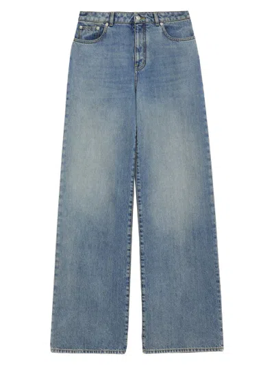 Alexander Mcqueen Alexander Mc Queen Wide Leg Jeans In Blue