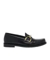 Alexander Mcqueen Wishbone Leather Loafers In Black