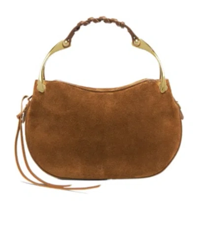 Alexander Mcqueen Wishbone Mini Tote Bag In Brown