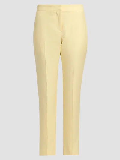 Alexander Mcqueen Women's Wool Cigarette Trousers In Yellow