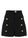 Alexander Mcqueen High-waisted A-line Wool Shorts With Decorative Buttons