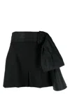 Alexander Mcqueen Women's Oversize Bow Tailored Shorts In Black