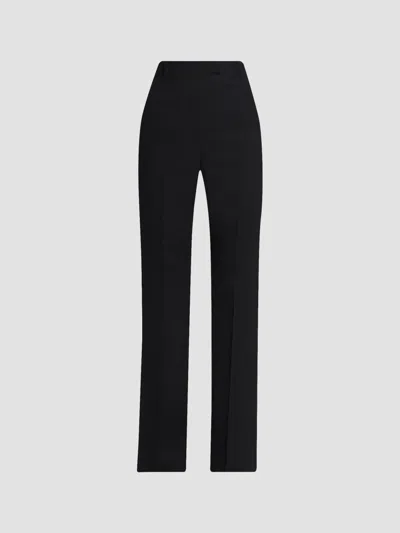 Alexander Mcqueen Women's Wool Straight-leg Trousers In Black