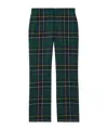 Alexander Mcqueen Wool Tartan Cigarette Trousers In Multi