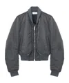 Alexander Mcqueen Alexander Mc Queen Grey Zipped Bomber Jacket In Gray