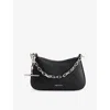 Alexander Mcqueen Mini T-bar Chain Shoulder Bag In Black/silver
