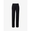 ALEXANDER MCQUEEN PRESSED-CREASE BUTTONED-POCKET REGULAR-FIT STRAIGHT-LEG WOOL TROUSERS