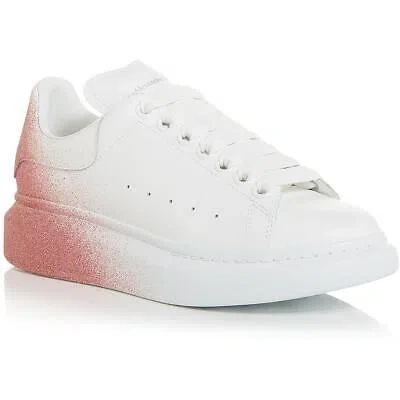Pre-owned Alexander Mcqueen Womens White Casual And Fashion Sneakers 39 Wide (c,d,w) 1799 In White/pink