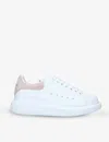Alexander Mcqueen Alexander Mc Queen Oversize White Pink Calf Leather Sneaker In White