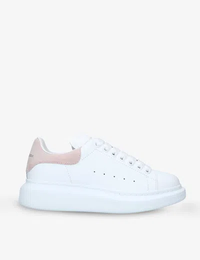 ALEXANDER MCQUEEN WOMENS WHITE WOMEN'S RUNWAY LEATHER AND SUEDE PLATFORM TRAINERS EUR 41 / 8 UK,91217202