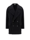Alexander Mcqueen Wool And Cashmere Coat In Black