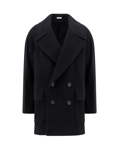 Alexander Mcqueen Wool And Cashmere Coat In Black