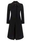 Alexander Mcqueen Wool And Cashmere Coat In Black