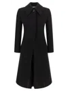 Alexander Mcqueen Wool And Cashmere Coat Coats And Trench Coats Black In Black