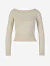 Alexander Mcqueen Wool And Casmere Sweater In Neutral