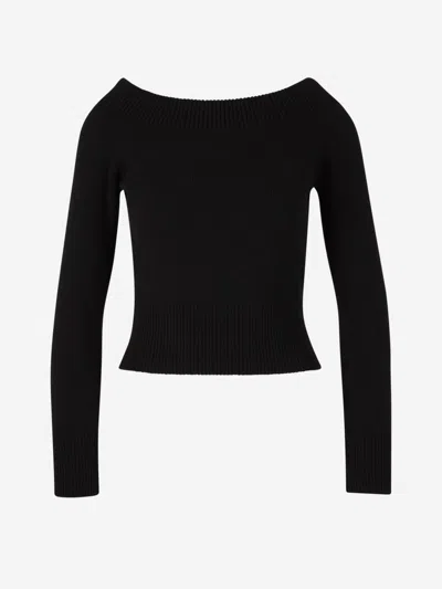 Alexander Mcqueen Wool And Casmere Sweater In Black