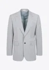 Alexander Mcqueen Wool And Mohair Blazer In Gray