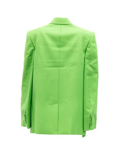 Alexander Mcqueen Wool And Mohair Blazer In Green