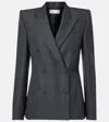 Alexander Mcqueen Crossed Blazer In Grey