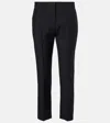 Alexander Mcqueen Wool And Mohair Cropped Straight Pants