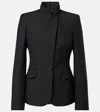 Alexander Mcqueen Wool And Mohair Jacket In Black