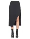 Alexander Mcqueen Asymmetric Wool And Mohair-blend Midi Skirt